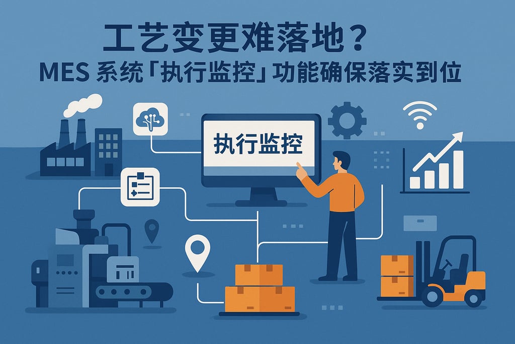 工艺变更难落地？MES 系统「执行监控」功能确保落实到位